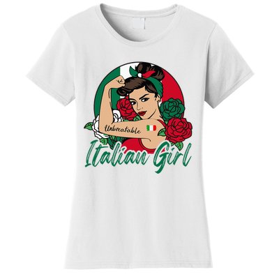 Italia Girl Italy Woman Italian Flag Women's T-Shirt