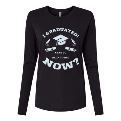 I GRADUATED Womens Cotton Relaxed Long Sleeve T-Shirt