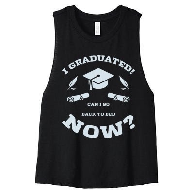 I GRADUATED Women's Racerback Cropped Tank