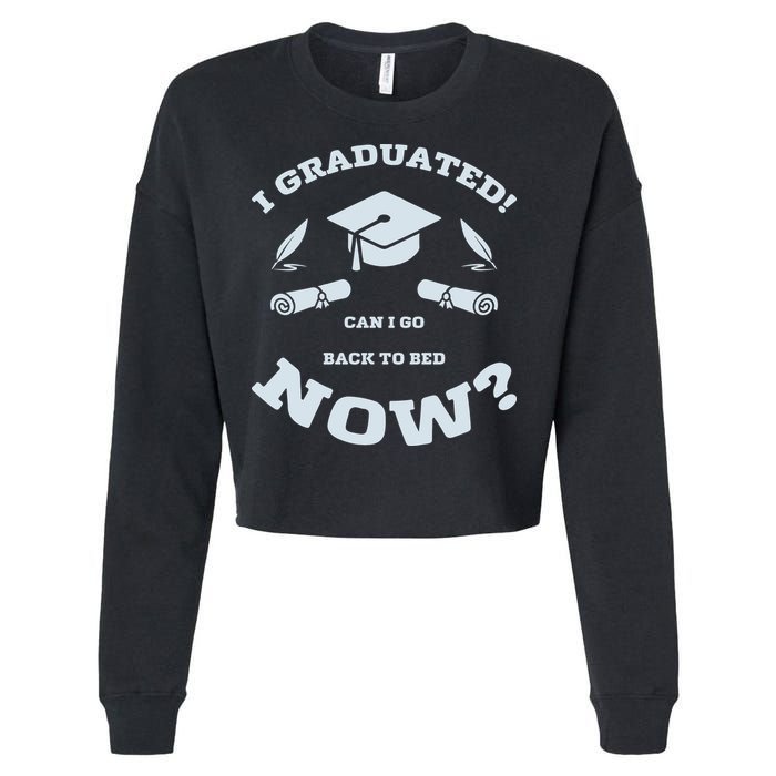 I GRADUATED Cropped Pullover Crew