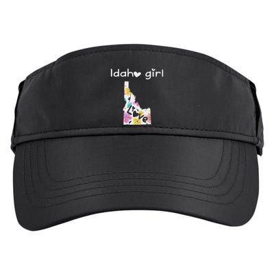 Idaho Girl I Love Idaho Home Gift Adult Drive Performance Visor
