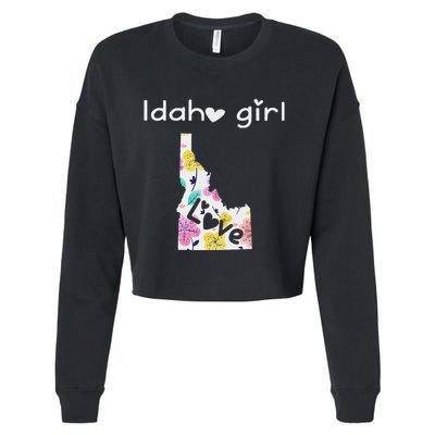 Idaho Girl I Love Idaho Home Gift Cropped Pullover Crew