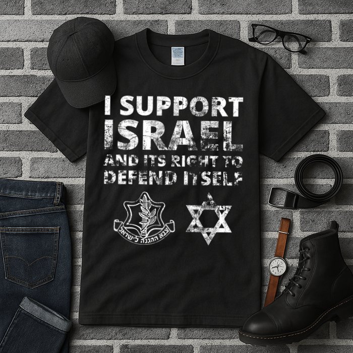 Idf Grunge I Support Israel And Its Right To Defend Itself Tall T-Shirt