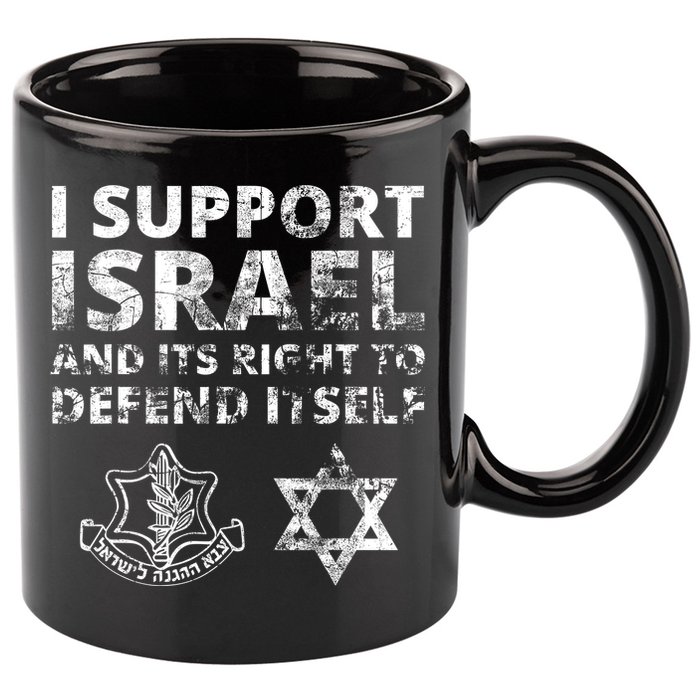 Idf Grunge I Support Israel And Its Right To Defend Itself 11oz C Handle Ceramic Mug