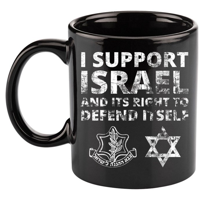 Idf Grunge I Support Israel And Its Right To Defend Itself 11oz C Handle Ceramic Mug