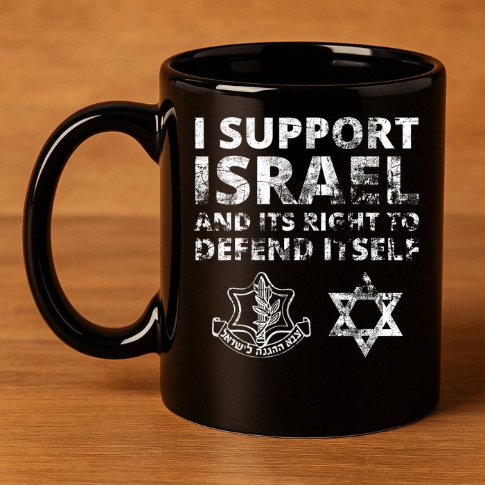 Idf Grunge I Support Israel And Its Right To Defend Itself 11oz C Handle Ceramic Mug