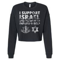 Idf Grunge I Support Israel And Its Right To Defend Itself Cropped Pullover Crew