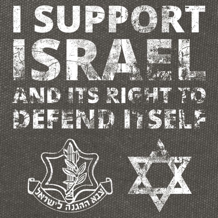 Idf Grunge I Support Israel And Its Right To Defend Itself Cotton Canvas Backpack