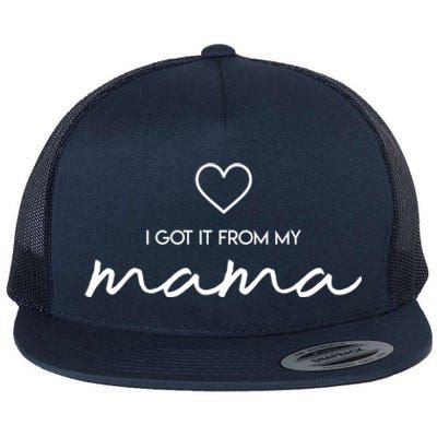 I Got It From My Mama Cute Gift Mother Mom Gift Flat Bill Trucker Hat