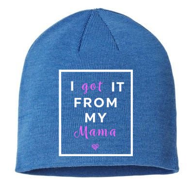 I Got It From My Mama Quote Gift Cute Mother Daughter Matching Gift Sustainable Beanie