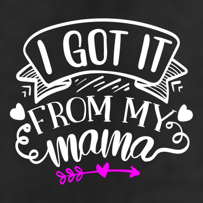 I Got It From My Mama Cute Gift 7 Panel Mesh Trucker Snapback Hat