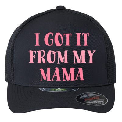 I Got It From My Mama Family Design Cute Gift Flexfit Unipanel Trucker Cap