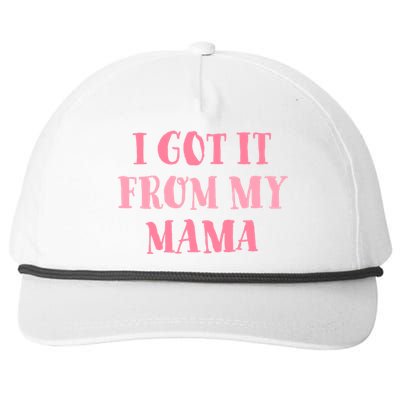 I Got It From My Mama Family Design Cute Gift Snapback Five-Panel Rope Hat