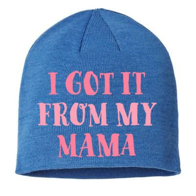 I Got It From My Mama Family Design Cute Gift Sustainable Beanie