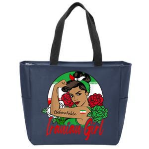 Iranian Girl Iran Woman Persian Flag Zip Tote Bag