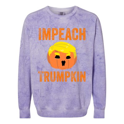 Impeacht Gift Impeach Trumpkin Gifttrump Pumpkin Jack O'lantern Gift Colorblast Crewneck Sweatshirt