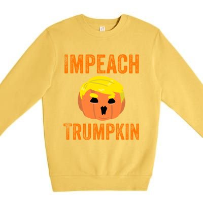 Impeacht Gift Impeach Trumpkin Gifttrump Pumpkin Jack O'lantern Gift Premium Crewneck Sweatshirt