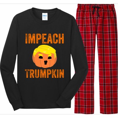 Impeacht Gift Impeach Trumpkin Gifttrump Pumpkin Jack O'lantern Gift Long Sleeve Pajama Set