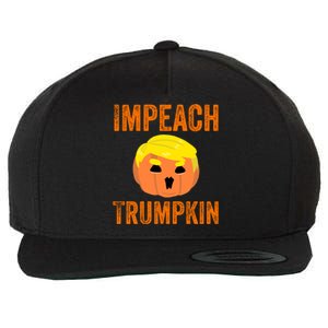 Impeacht Gift Impeach Trumpkin Gifttrump Pumpkin Jack O'lantern Gift Wool Snapback Cap