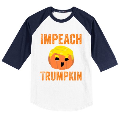 Impeacht Gift Impeach Trumpkin Gifttrump Pumpkin Jack O'lantern Gift Baseball Sleeve Shirt