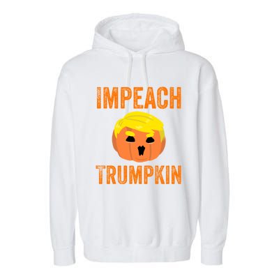 Impeacht Gift Impeach Trumpkin Gifttrump Pumpkin Jack O'lantern Gift Garment-Dyed Fleece Hoodie