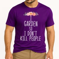 I Garden So I DonT Kill People Cooling Performance Crew T-Shirt