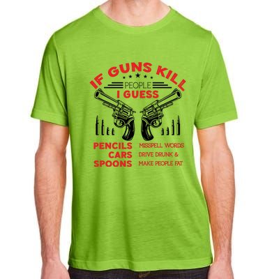 If Guns Kill People Crossed Pistols Adult ChromaSoft Performance T-Shirt