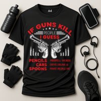 If Guns Kill People Crossed Pistols Cooling Performance Crew T-Shirt