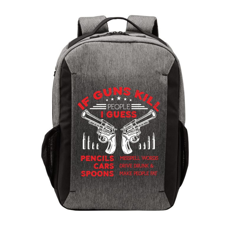 If Guns Kill People Crossed Pistols Vector Backpack