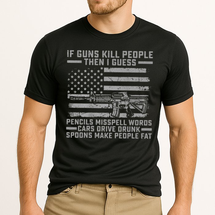 If Guns Kill People Gun Owner 2nd Amendment Pro Firearms Cooling Performance Crew T-Shirt