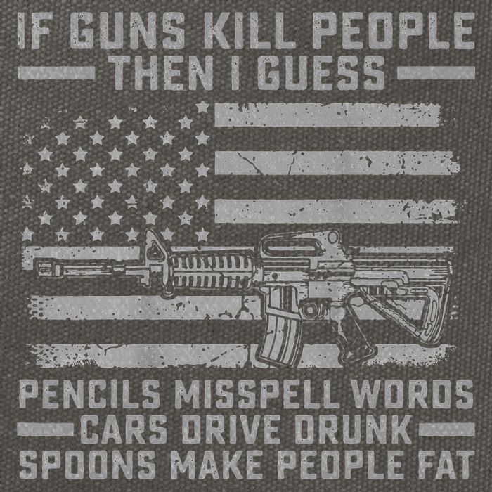 If Guns Kill People Gun Owner 2nd Amendment Pro Firearms Cotton Canvas Backpack