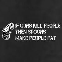 If Guns Kill People Then Spoons Make People Fat Funny Golf Towel