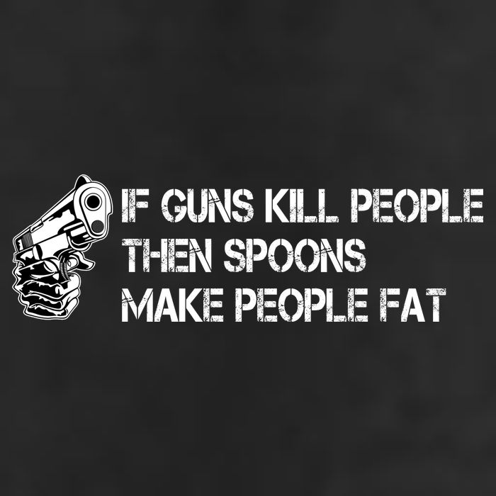 If Guns Kill People Then Spoons Make People Fat Funny Golf Towel