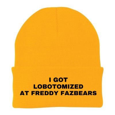 I Got Lobotomized At Freddy Fazbears Funny Meme Knit Cap Winter Beanie