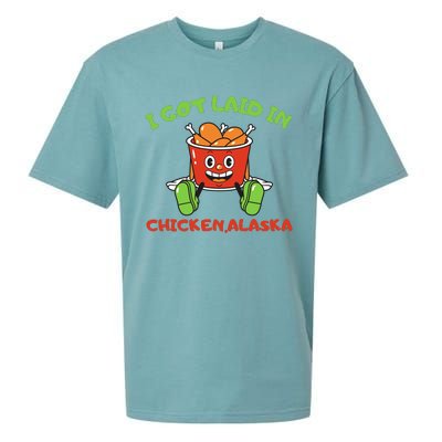 I Got Laid In Chicken Alaska Funny Sueded Cloud Jersey T-Shirt