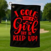 I Golf Like A Mom Try To Keep Up Gift For Mother's Day Golf Towel
