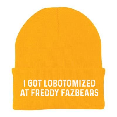 I Got Lobotomized At Freddy Fazbears Funny Meme Knit Cap Winter Beanie