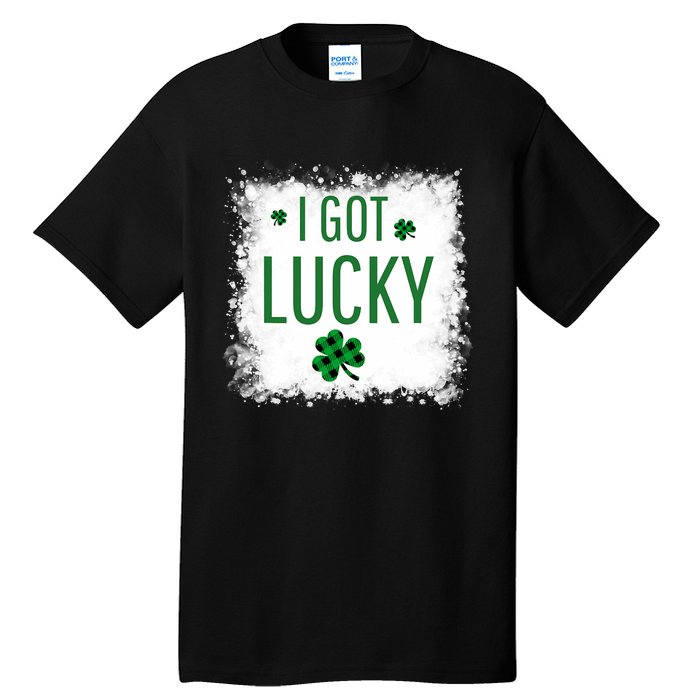 I Got Lucky I Got Pregnant Pregnancy Announcement Couple Tall T-Shirt