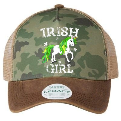 Irish Girl Leprechaun Unicorn St Patricks Day Legacy Tie Dye Trucker Hat