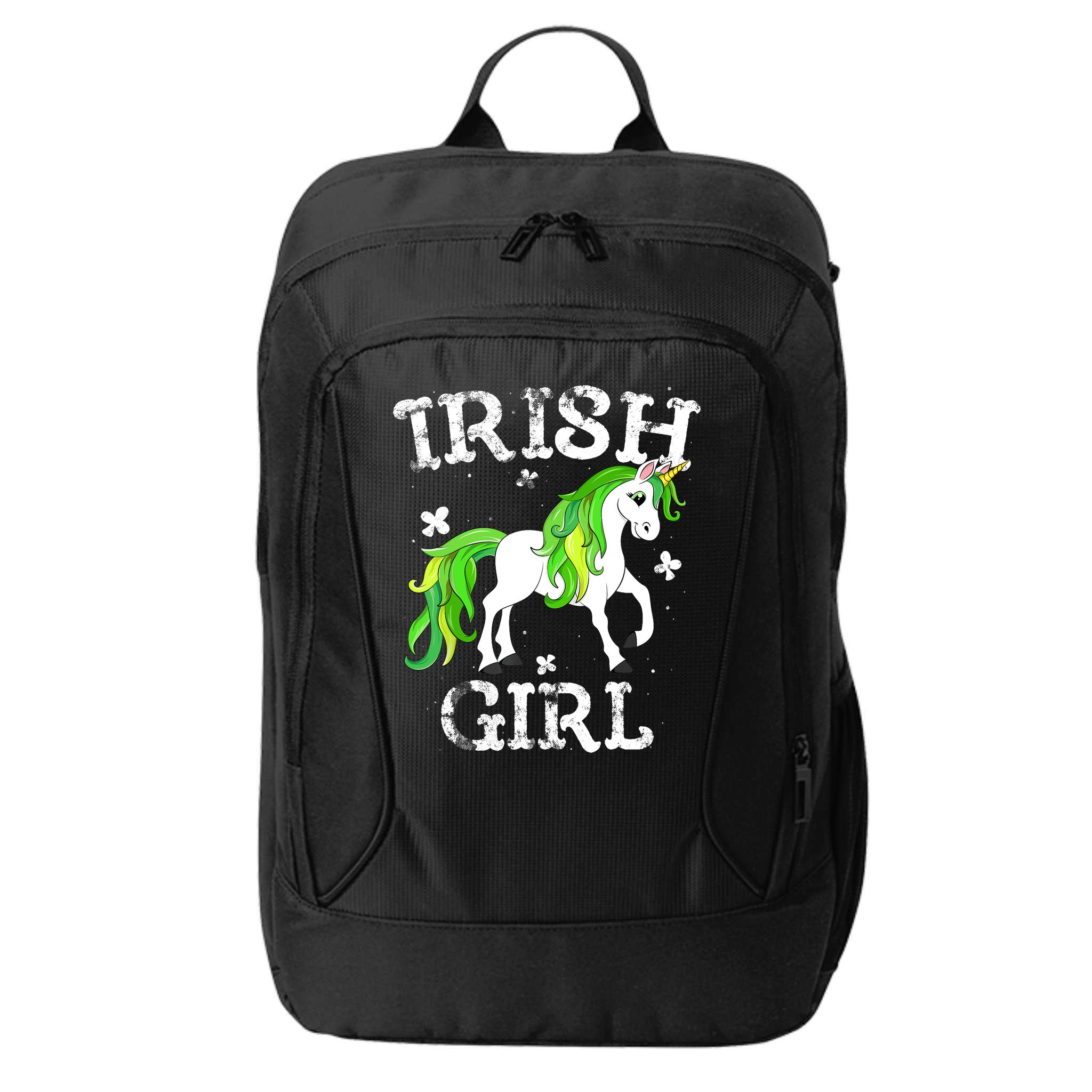Irish Girl Leprechaun Unicorn St Patricks Day City Backpack