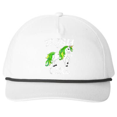 Irish Girl Leprechaun Unicorn St Patricks Day Snapback Five-Panel Rope Hat