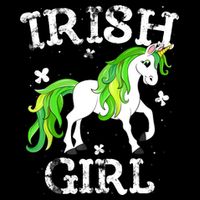 Irish Girl Leprechaun Unicorn St Patricks Day Drawstring Bag