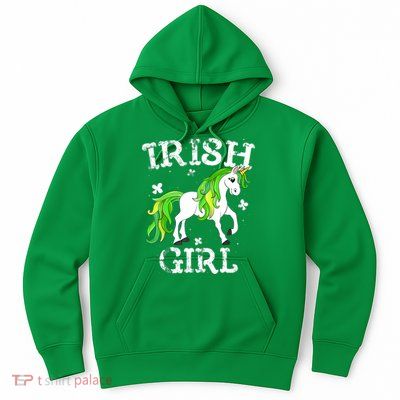 Irish Girl Leprechaun Unicorn St Patricks Day Hoodie