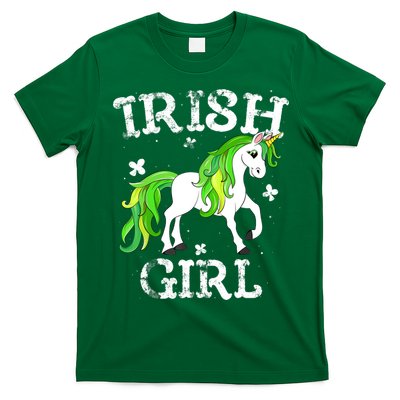 Irish Girl Leprechaun Unicorn St Patricks Day T-Shirt