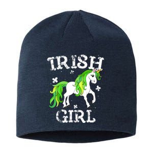 Irish Girl Leprechaun Unicorn St Patricks Day Sustainable Beanie