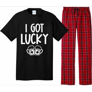 I Got Lucky Green Beer Irish Shamrocks St Patricks Ing Gift Pajama Set