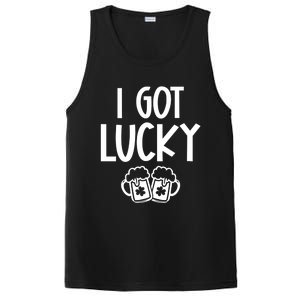 I Got Lucky Green Beer Irish Shamrocks St Patricks Ing Gift PosiCharge Competitor Tank