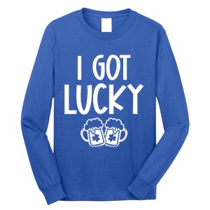 I Got Lucky Green Beer Irish Shamrocks St Patricks Ing Gift Long Sleeve Shirt