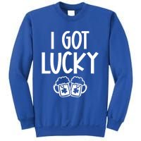 I Got Lucky Green Beer Irish Shamrocks St Patricks Ing Gift Sweatshirt