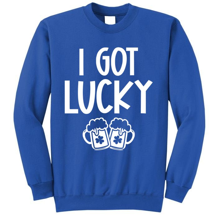 I Got Lucky Green Beer Irish Shamrocks St Patricks Ing Gift Sweatshirt